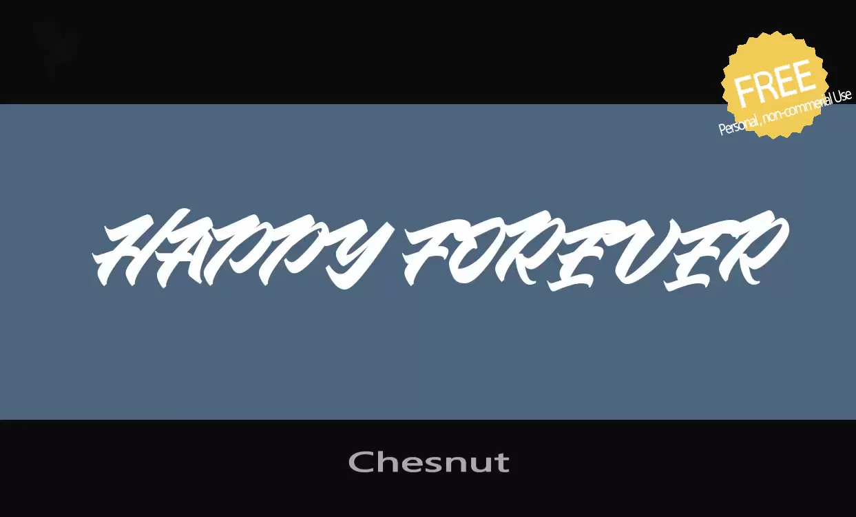 「Chesnut」字体效果图