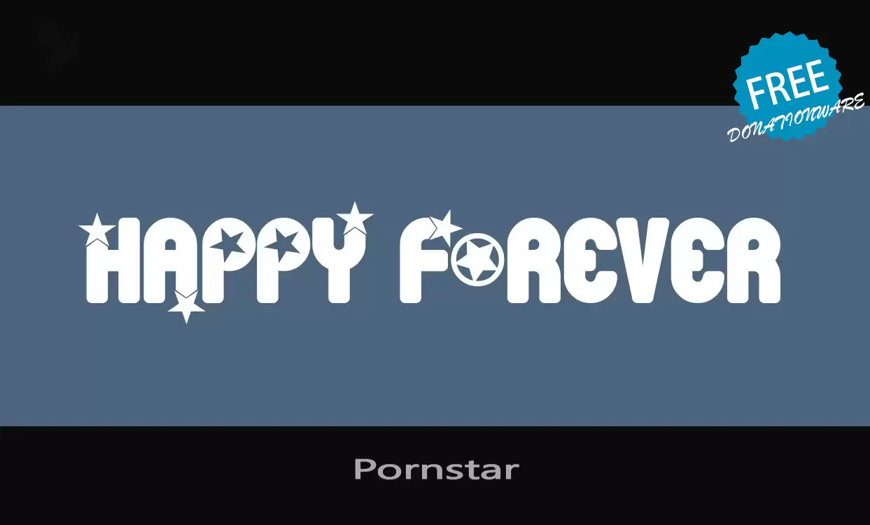 Font Sample of Pornstar