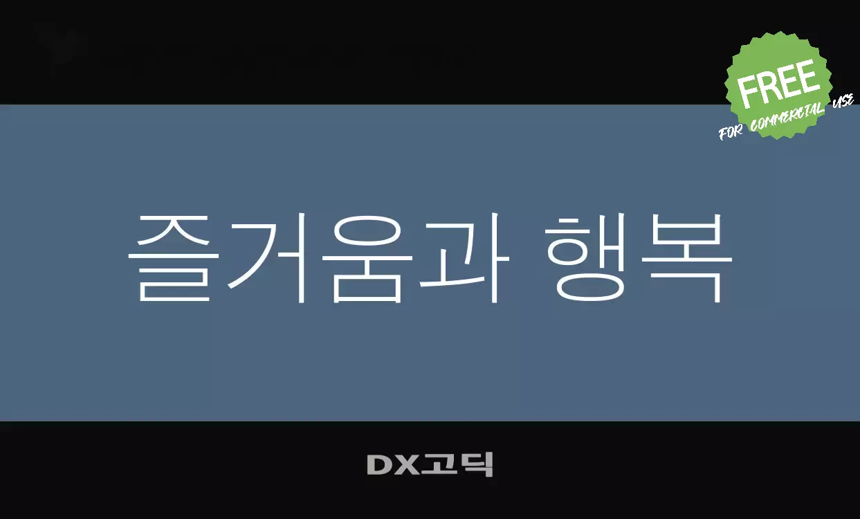 「DX고딕」字体效果图