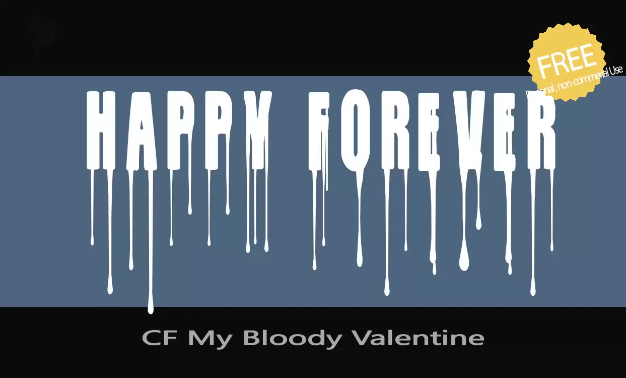 Font Sample of CF-My-Bloody-Valentine