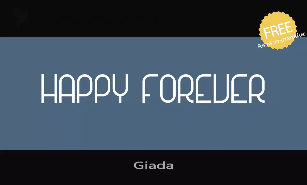 Font Sample of Giada