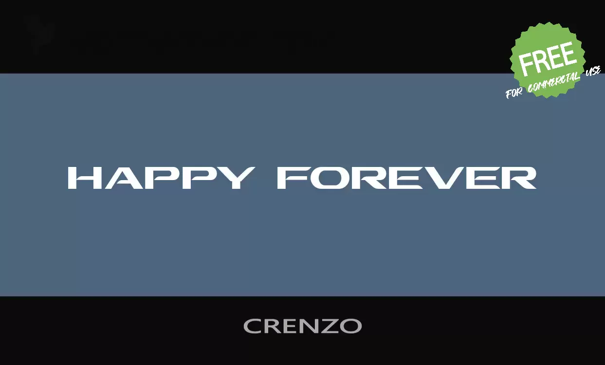 「CRENZO」字体效果图