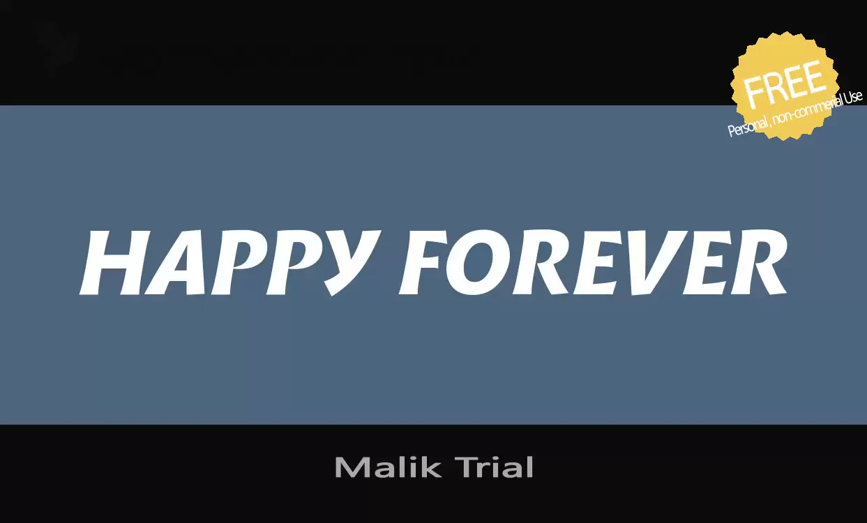 「Malik-Trial」字体效果图