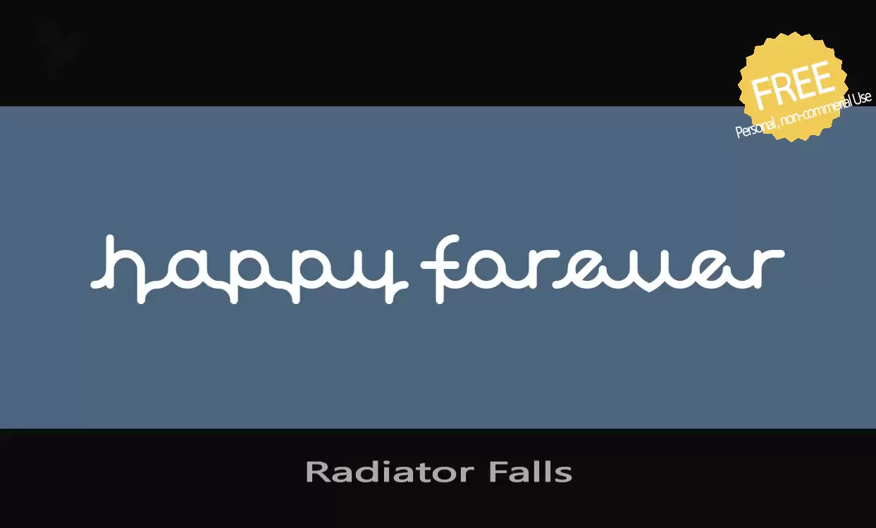 「Radiator-Falls」字体效果图