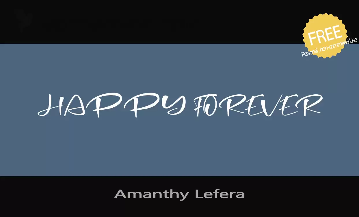 「Amanthy-Lefera」字体效果图