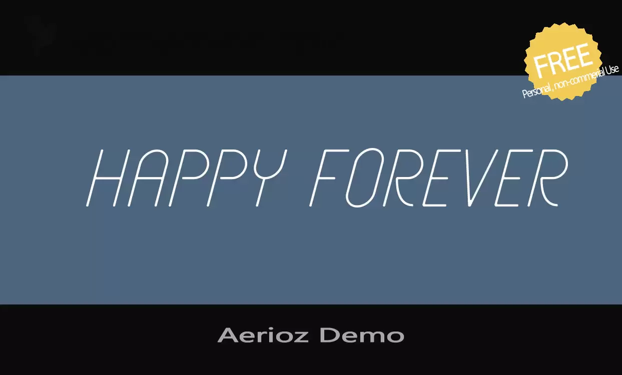 Font Sample of Aerioz-Demo