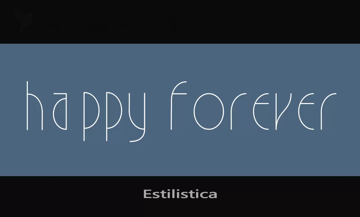 Font Sample of Estilistica