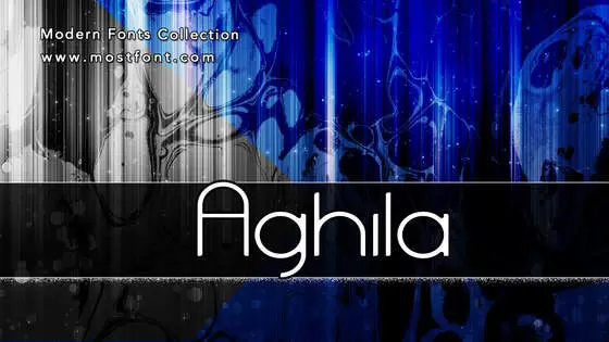 「Aghila」字体排版图片