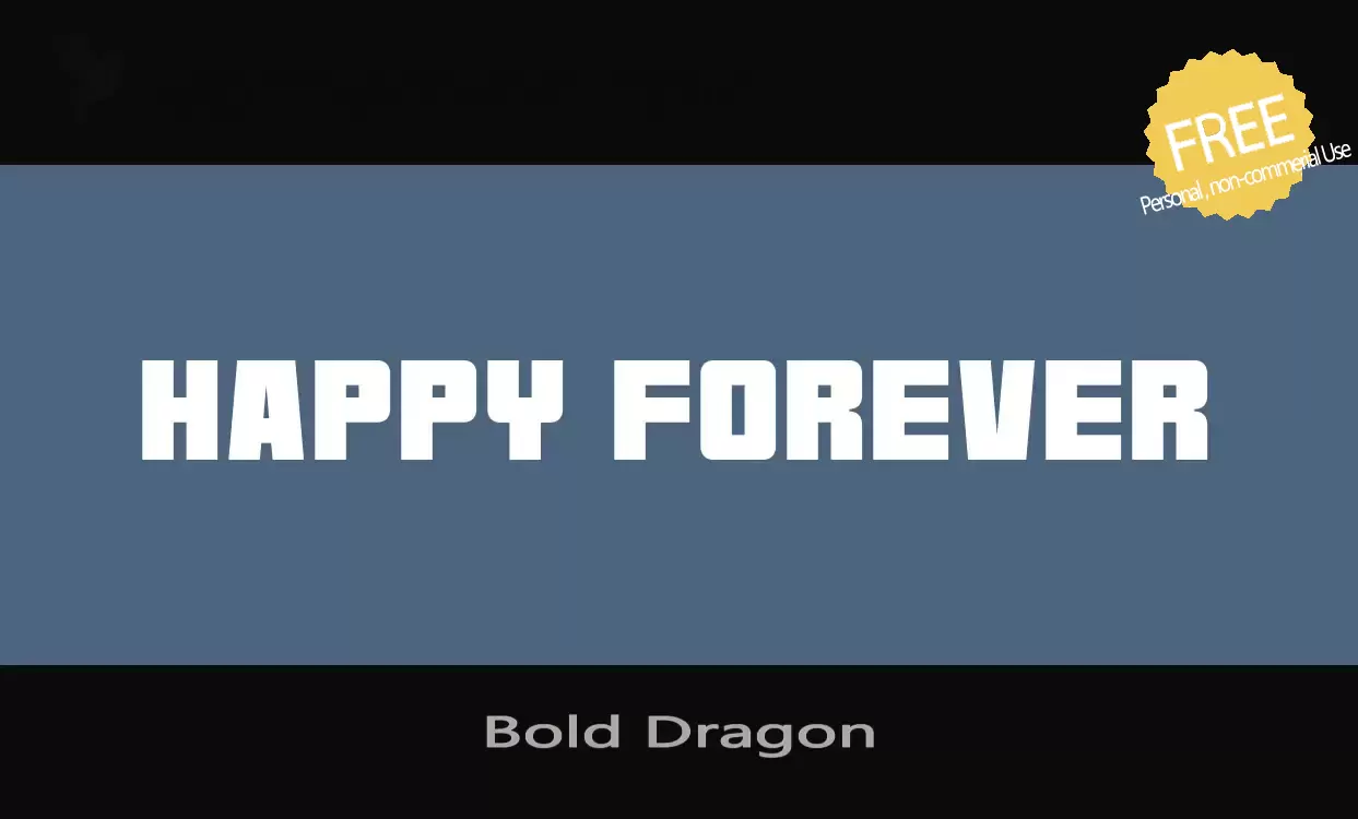 「Bold-Dragon」字体效果图