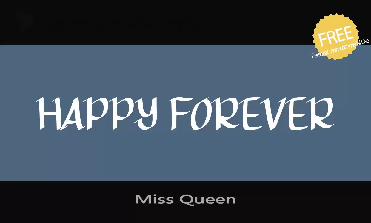 「Miss-Queen」字体效果图