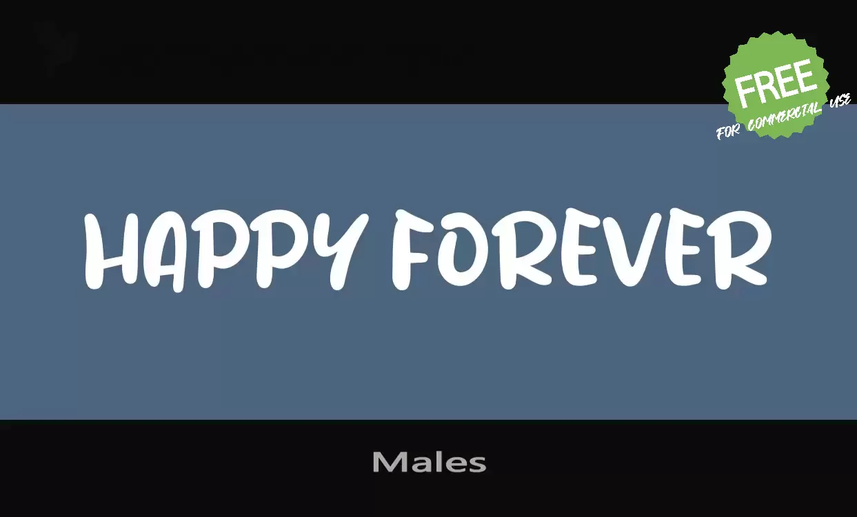 Font Sample of Males