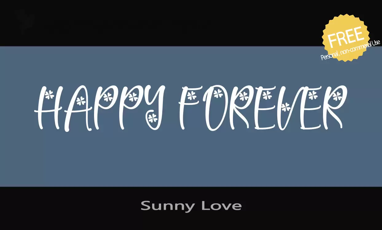 Font Sample of Sunny-Love