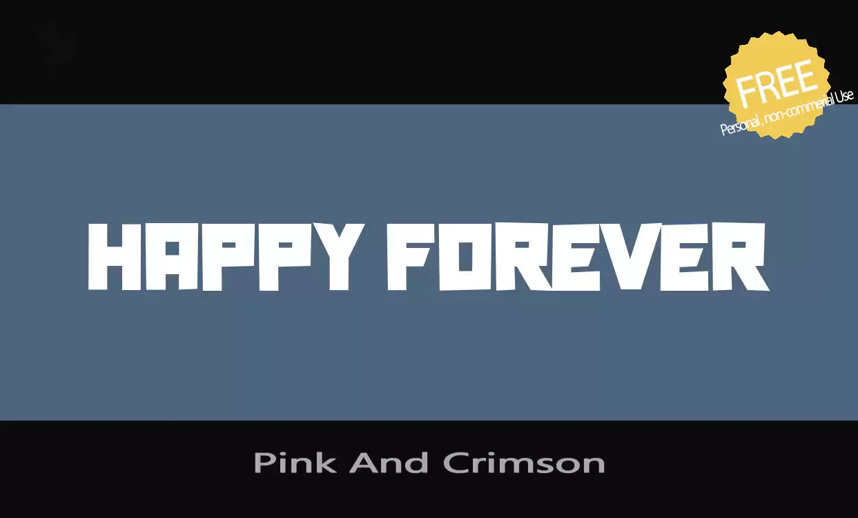 「Pink-And-Crimson」字体效果图