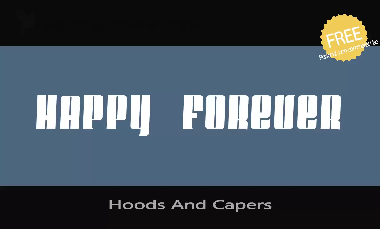 Font Sample of Hoods-And-Capers