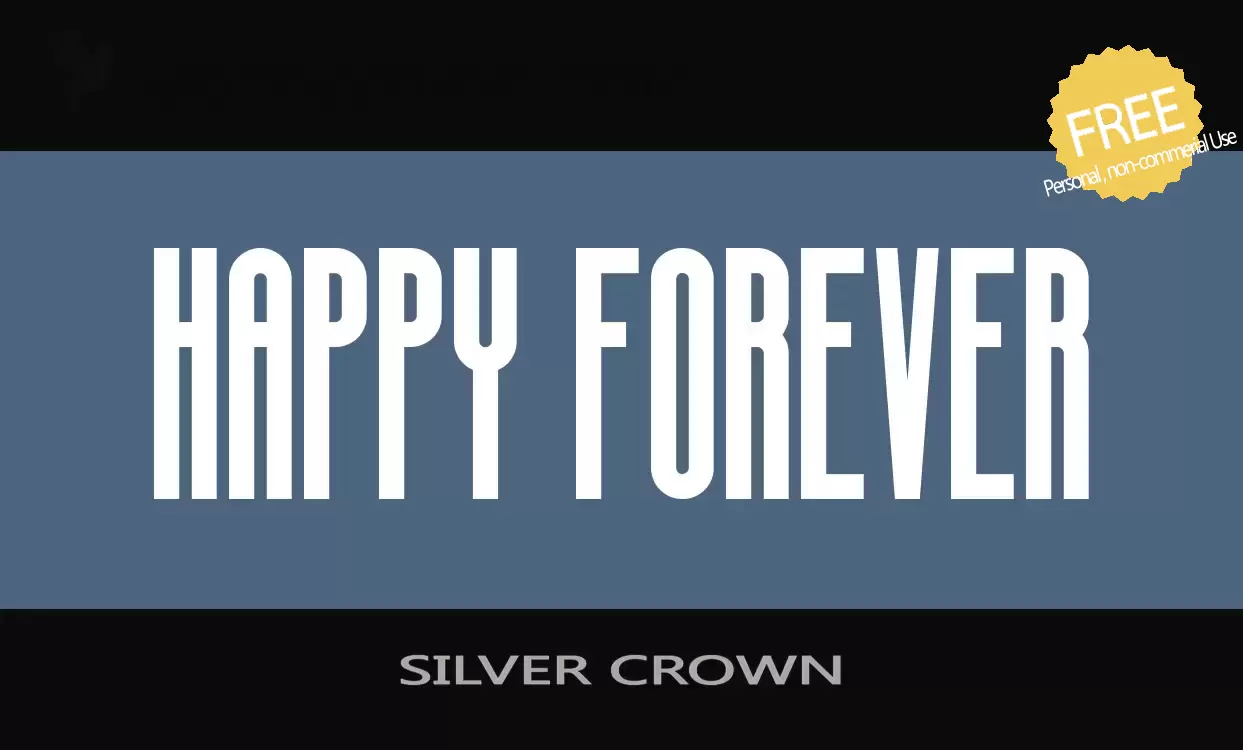 Font Sample of SILVER-CROWN