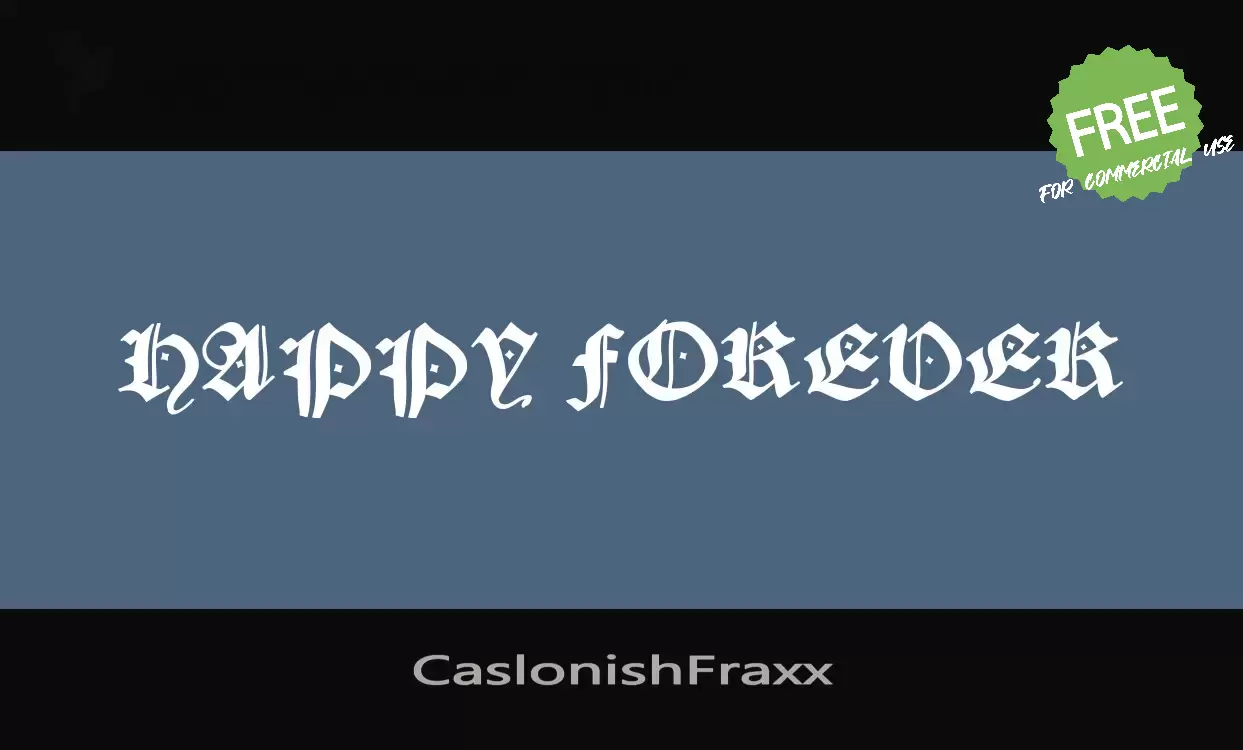 Font Sample of CaslonishFraxx