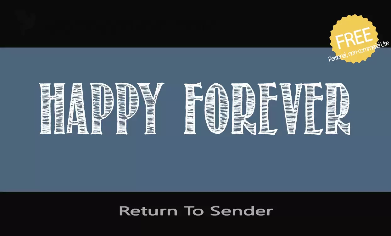 Font Sample of Return-To-Sender