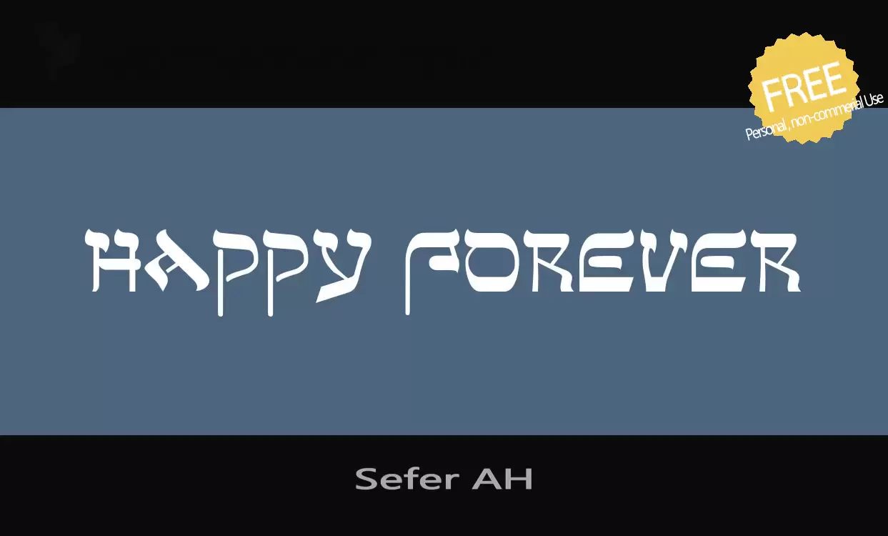 Font Sample of Sefer-AH