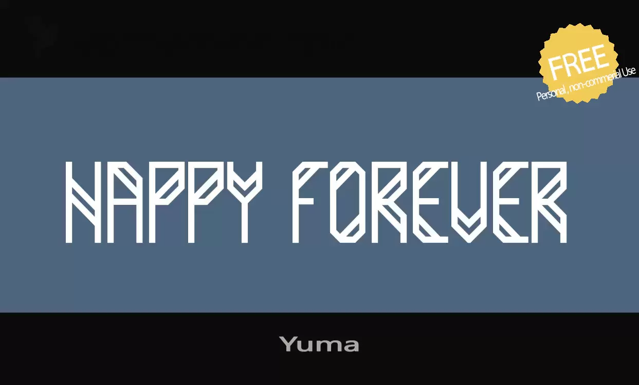 Font Sample of Yuma