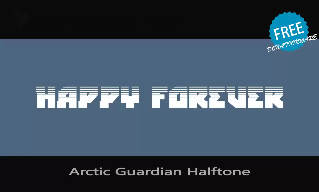 「Arctic-Guardian-Halftone」字体效果图