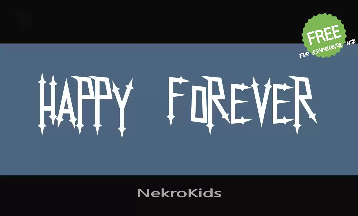 「NekroKids」字体效果图