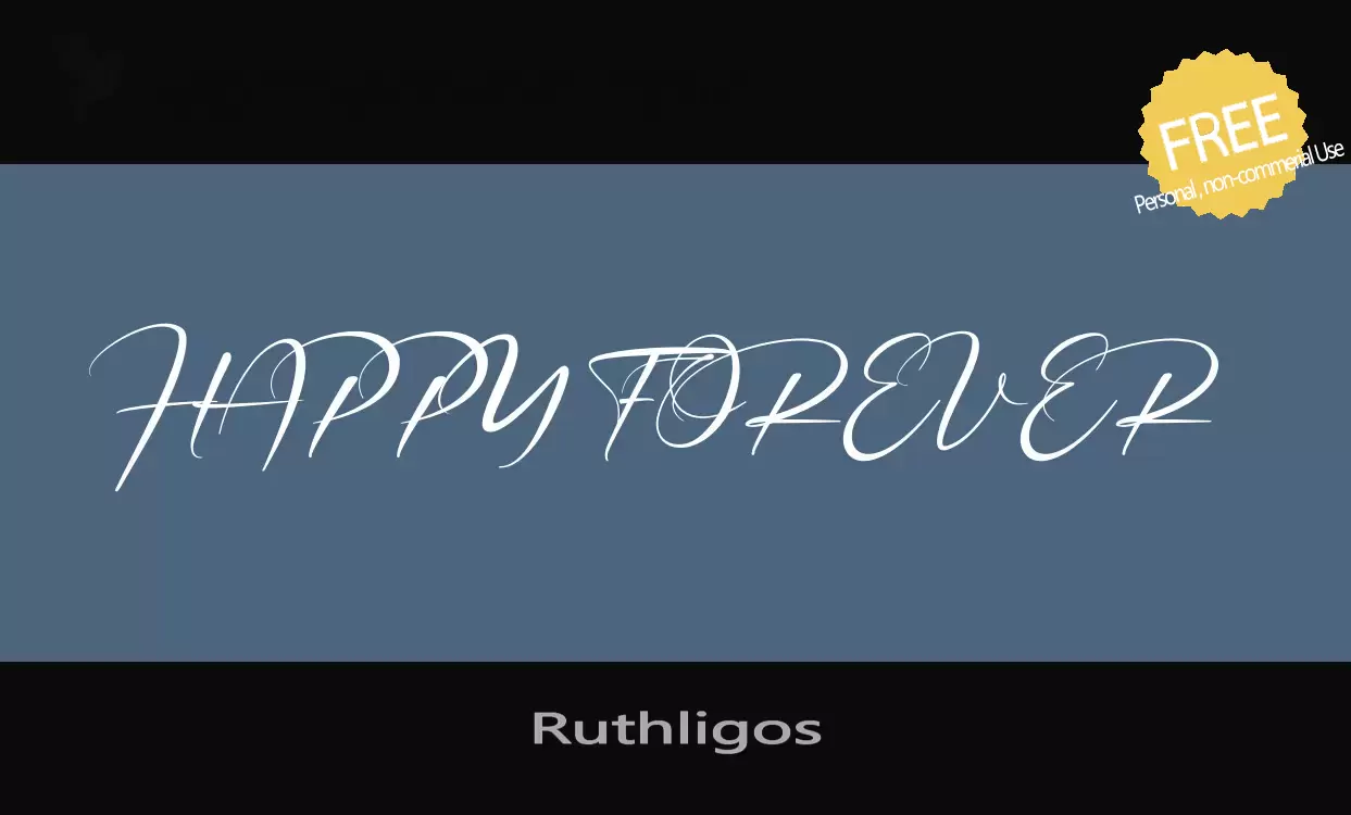 「Ruthligos」字体效果图