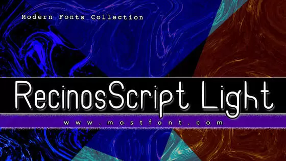 Typographic Design of RecinosScript-Light