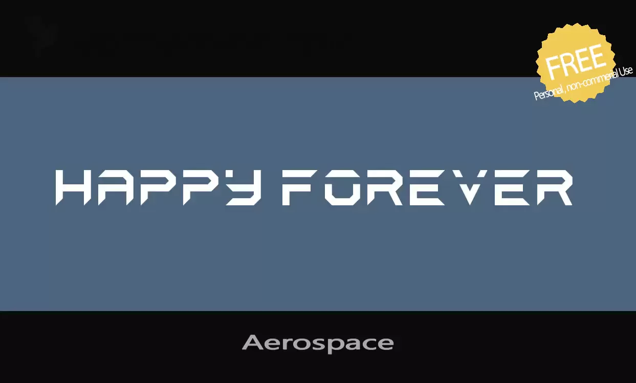 「Aerospace」字体效果图