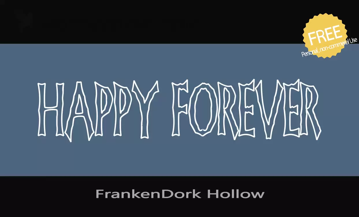 Font Sample of FrankenDork-Hollow