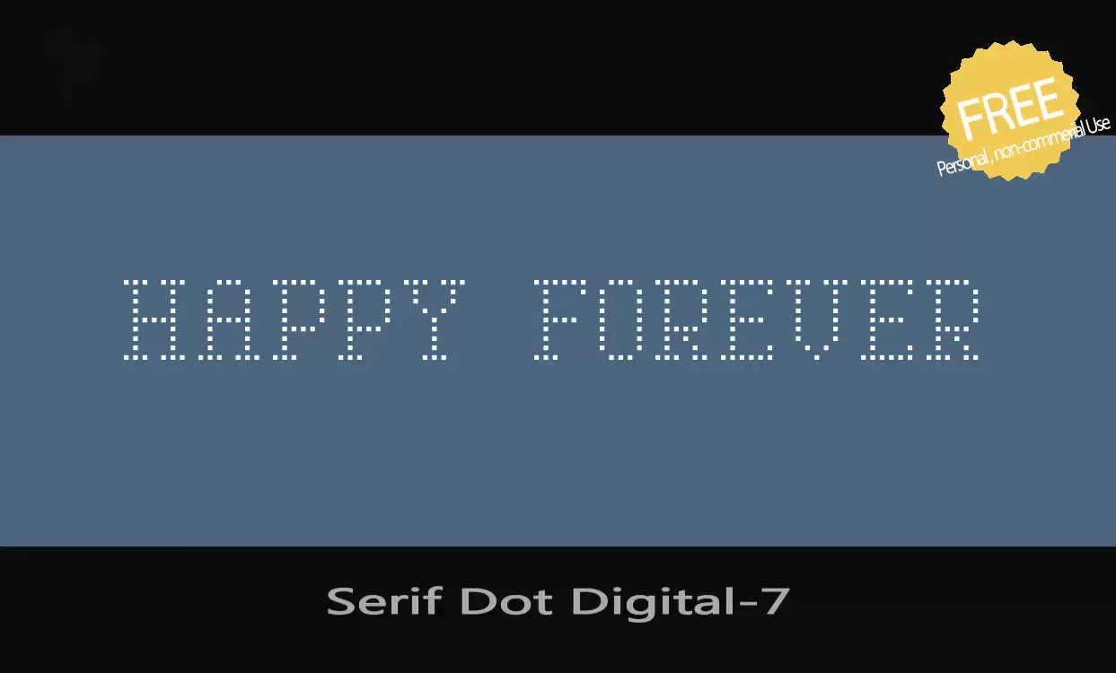 「Serif-Dot-Digital-7」字体效果图