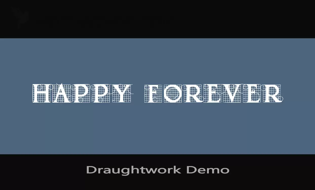 「Draughtwork-Demo」字体效果图