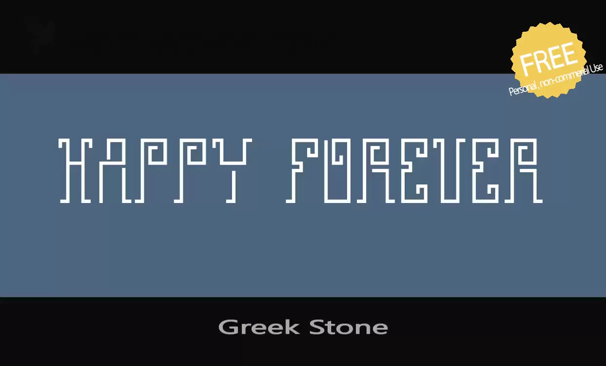 「Greek-Stone」字体效果图