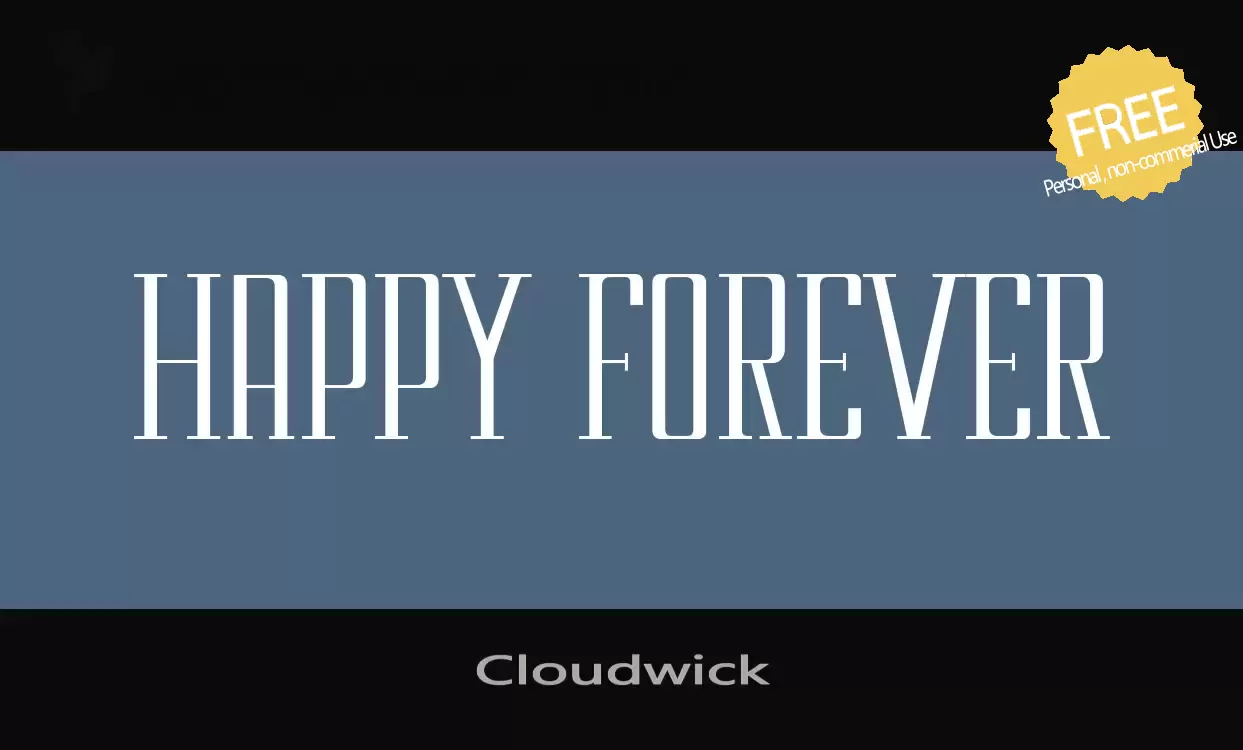 「Cloudwick」字体效果图