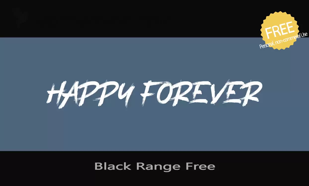 Font Sample of Black-Range-Free