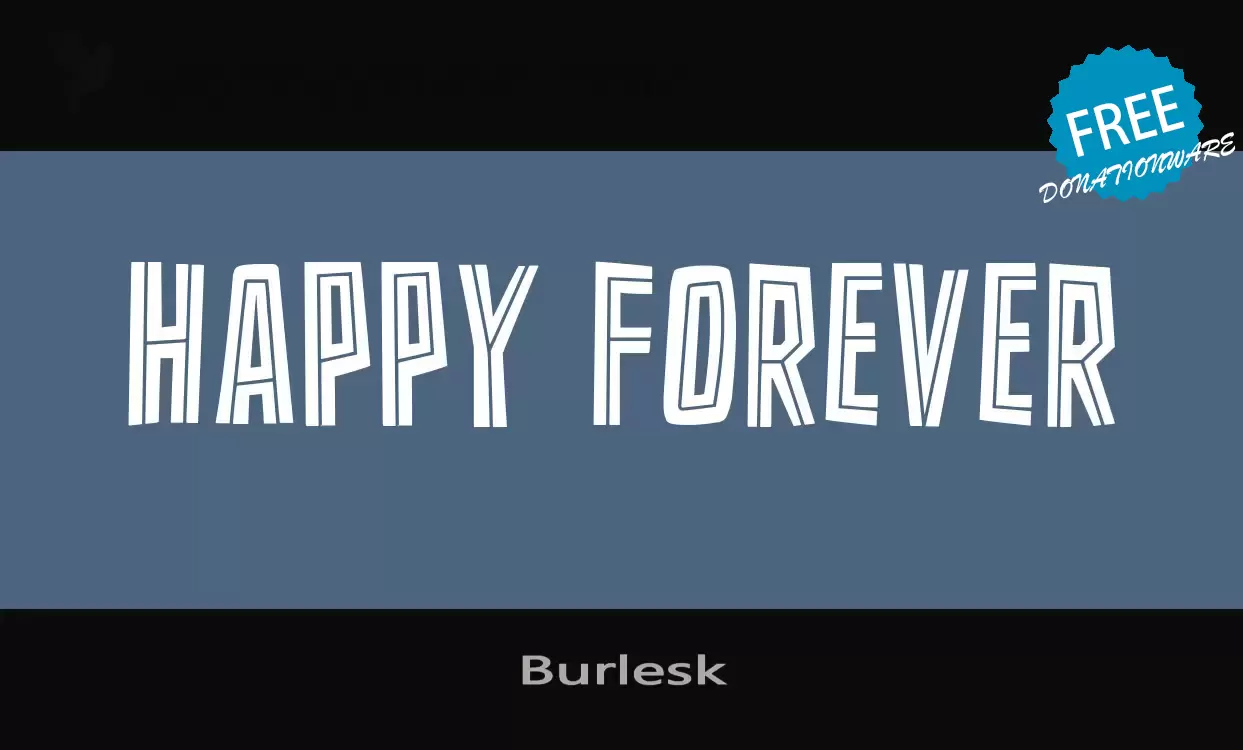 Font Sample of Burlesk