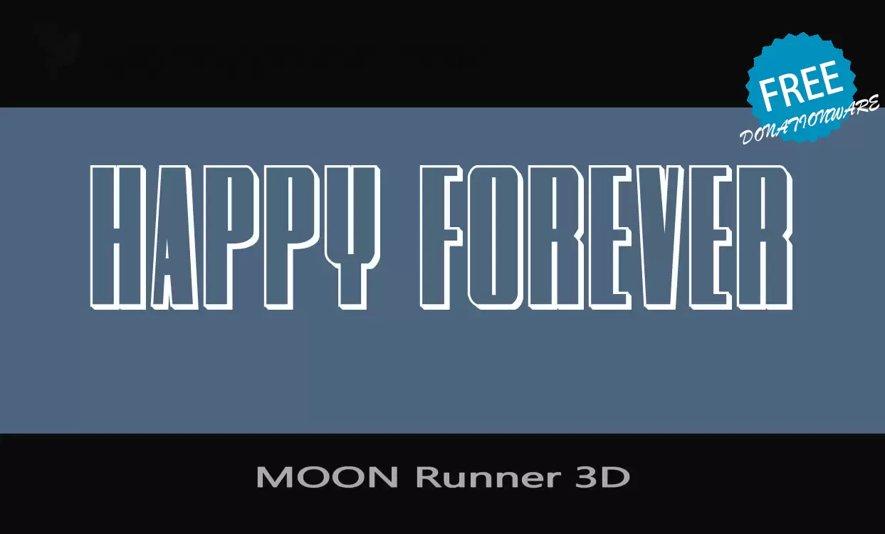 「MOON-Runner-3D」字体效果图