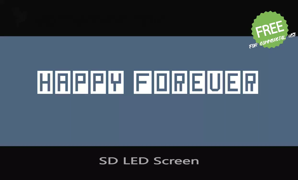 Font Sample of SD-LED-Screen