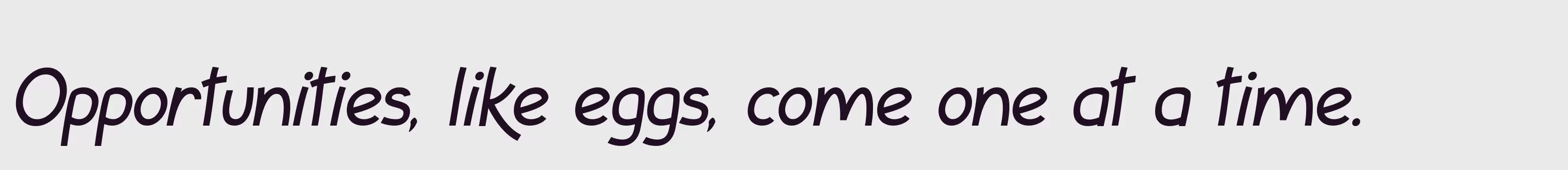 「Italic」字体效果图