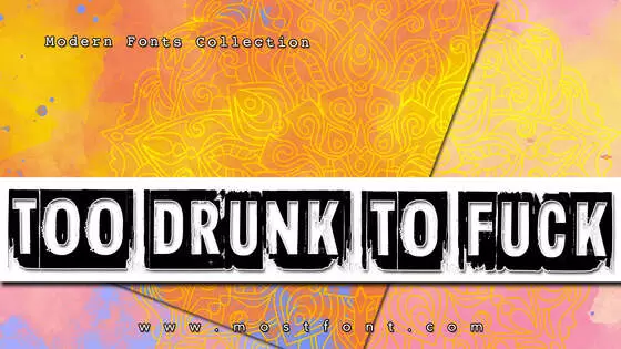 「Too-Drunk-To-Fuck」字体排版图片