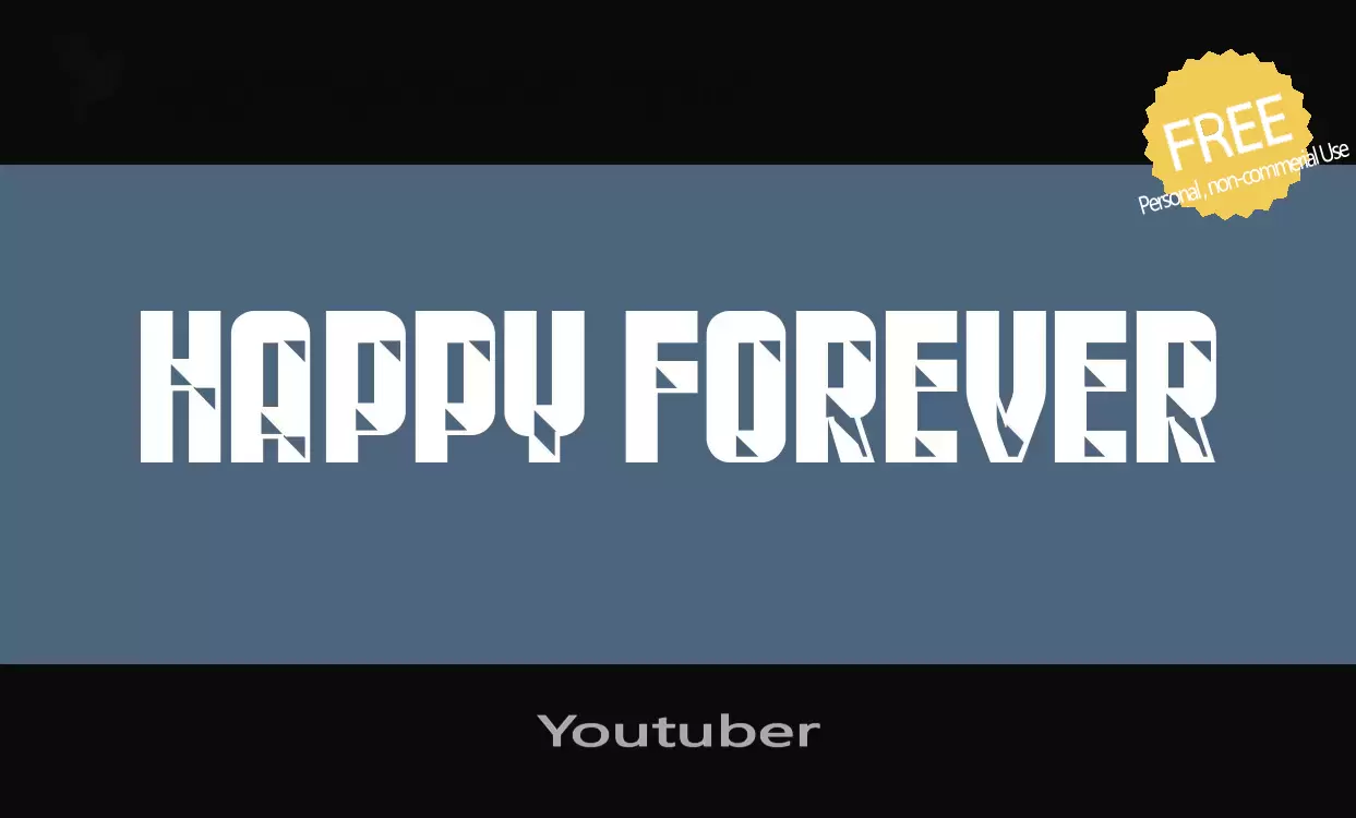 「Youtuber」字体效果图