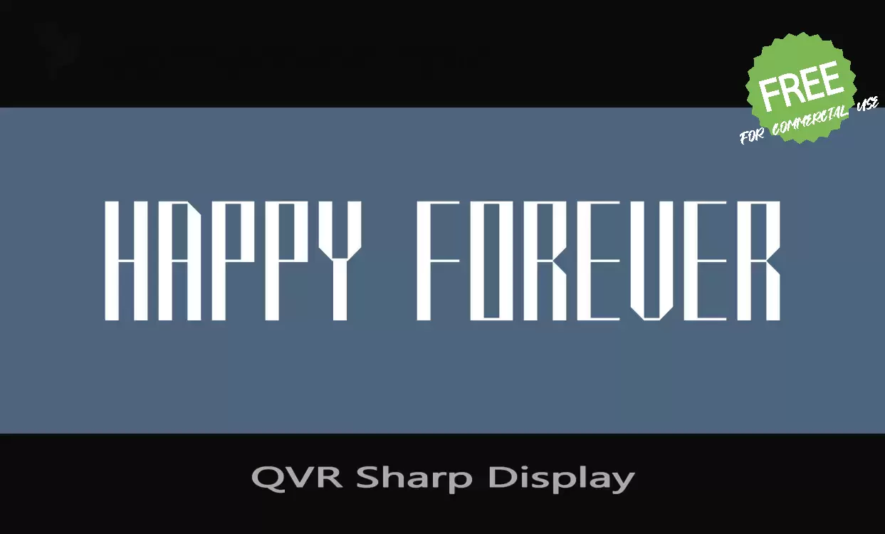 「QVR-Sharp-Display」字体效果图