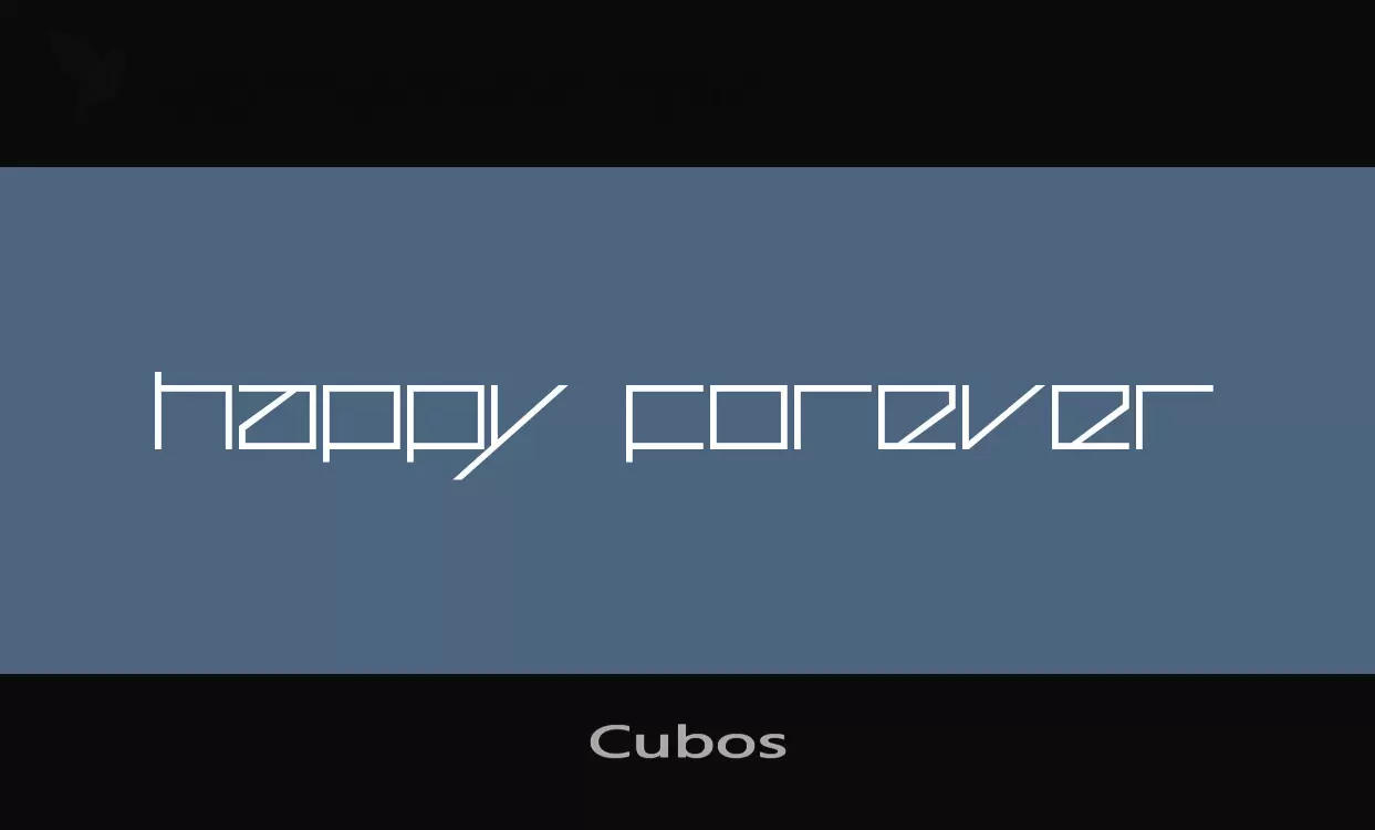 Font Sample of Cubos