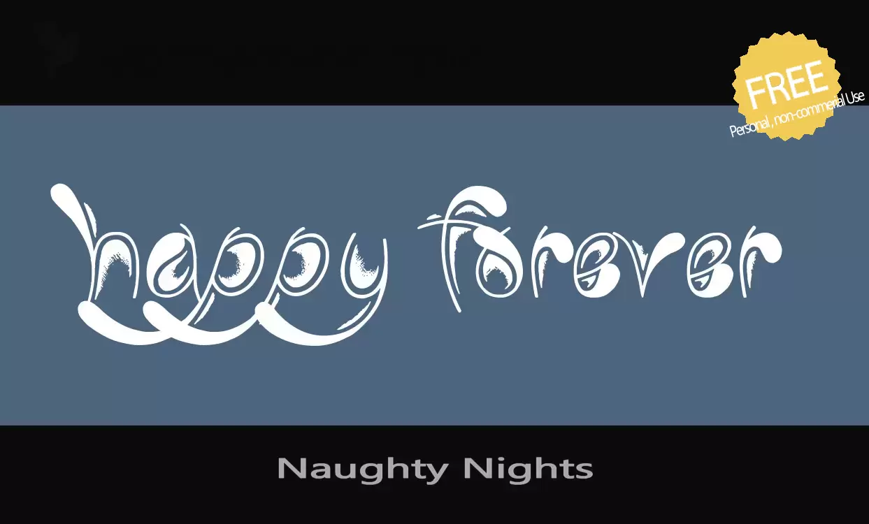 「Naughty-Nights」字体效果图