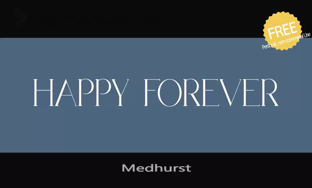 Font Sample of Medhurst