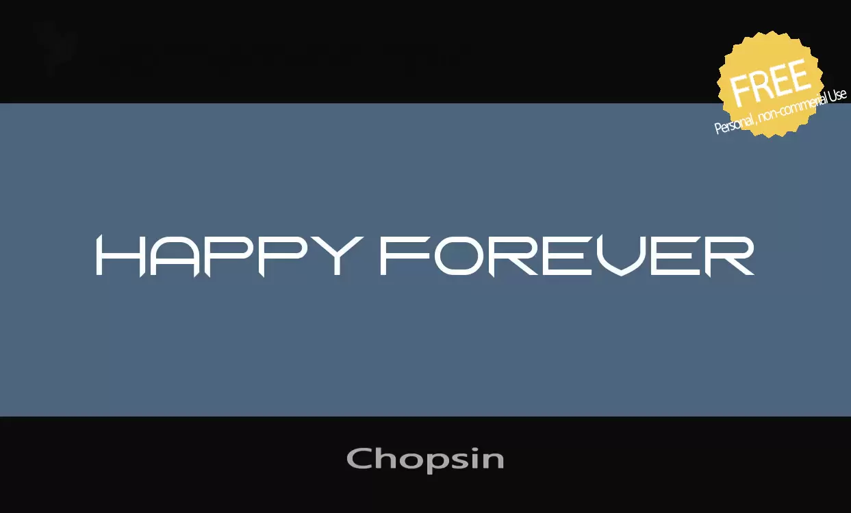 Font Sample of Chopsin