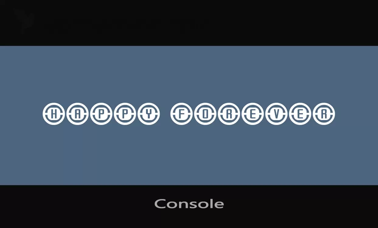 Font Sample of Console