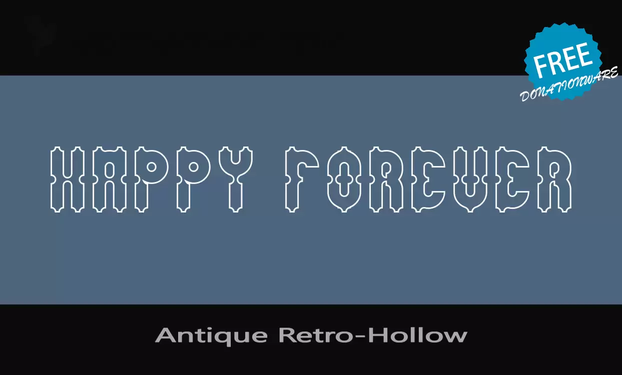 「Antique-Retro-Hollow」字体效果图