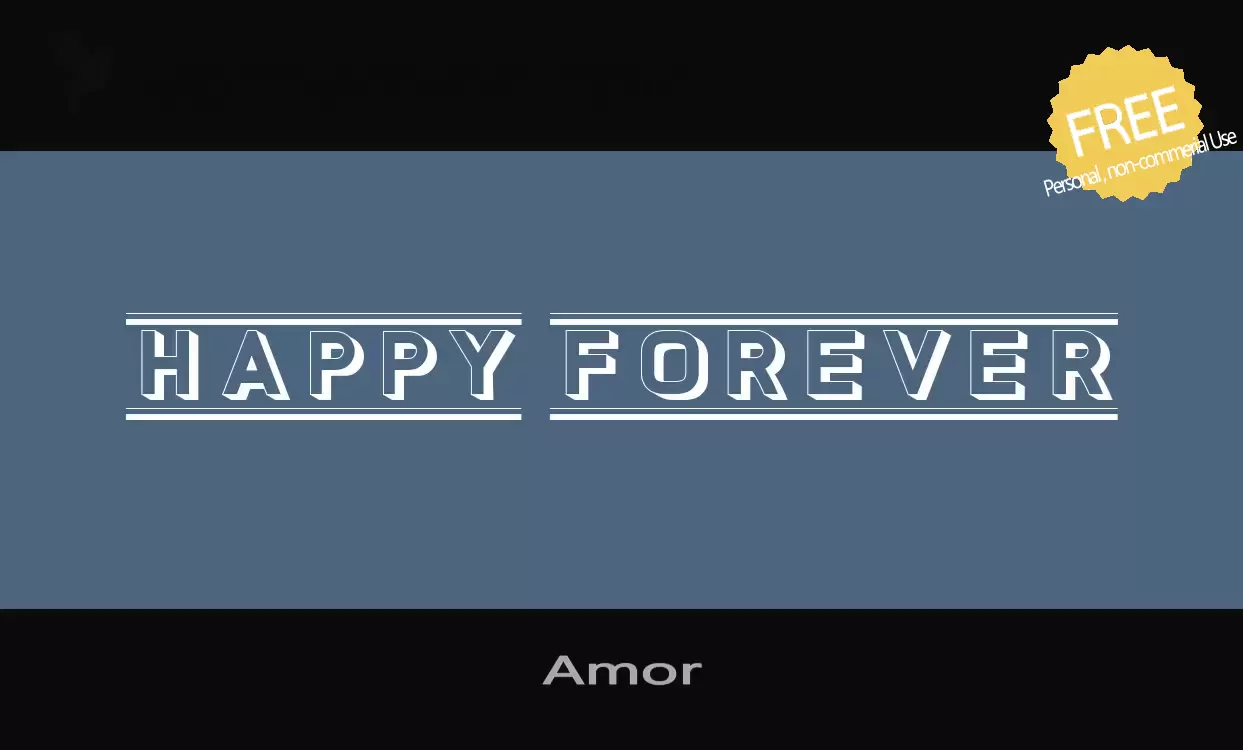 Font Sample of Amor