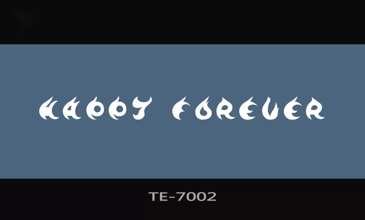 Font Sample of TE-7002