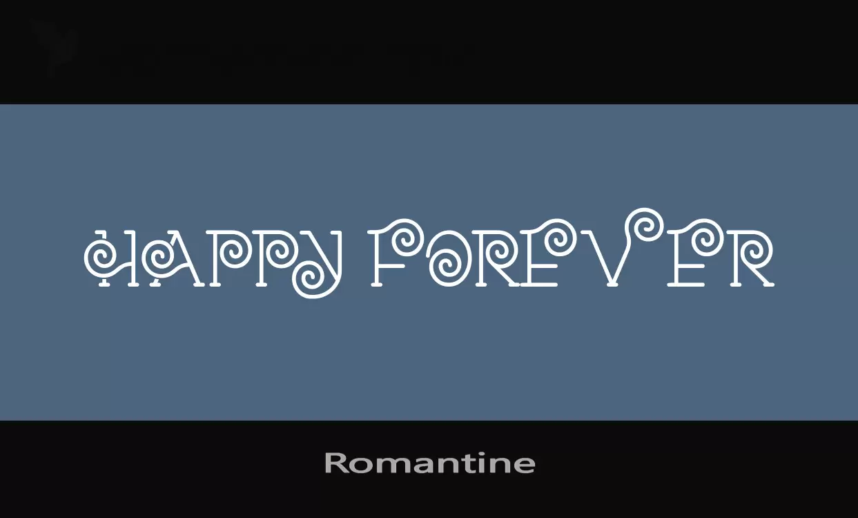 「Romantine」字体效果图